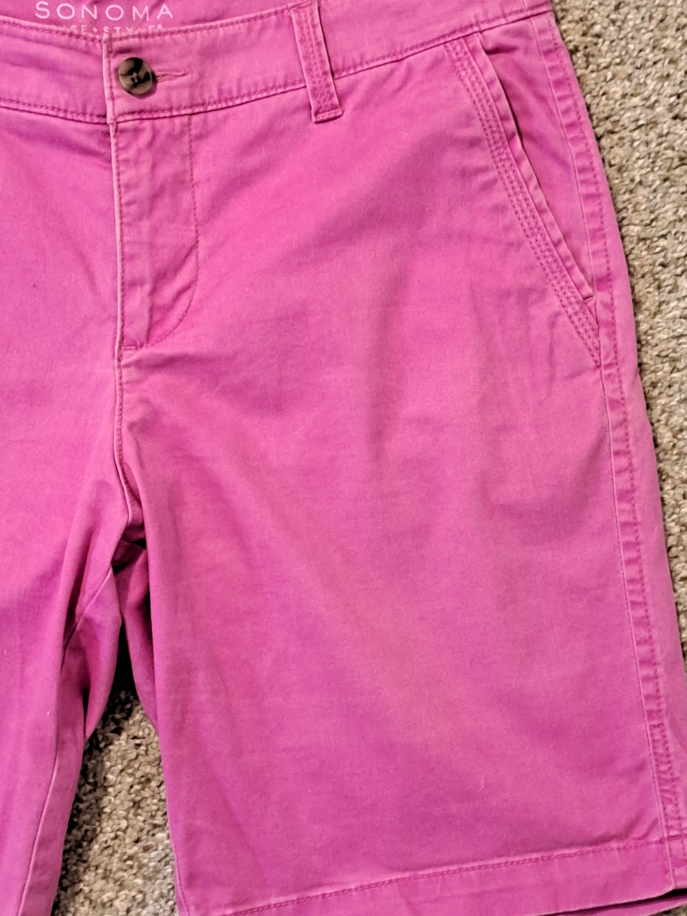 Sonoma Pink High Waist Women’s Shorts Misses Size 10 - Picture 5 of 7
